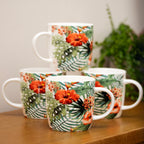 Set Of 4 Jungle Barrel Mugs