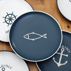 Set Of 6 Nautical Side Plates
