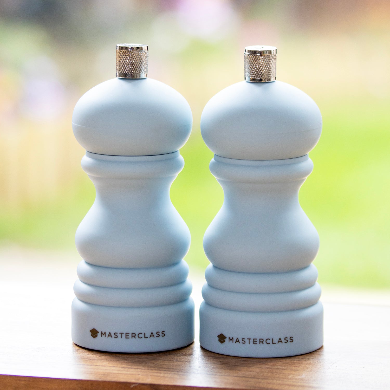 Set Of 2 Sky Blue Salt & Pepper Mills