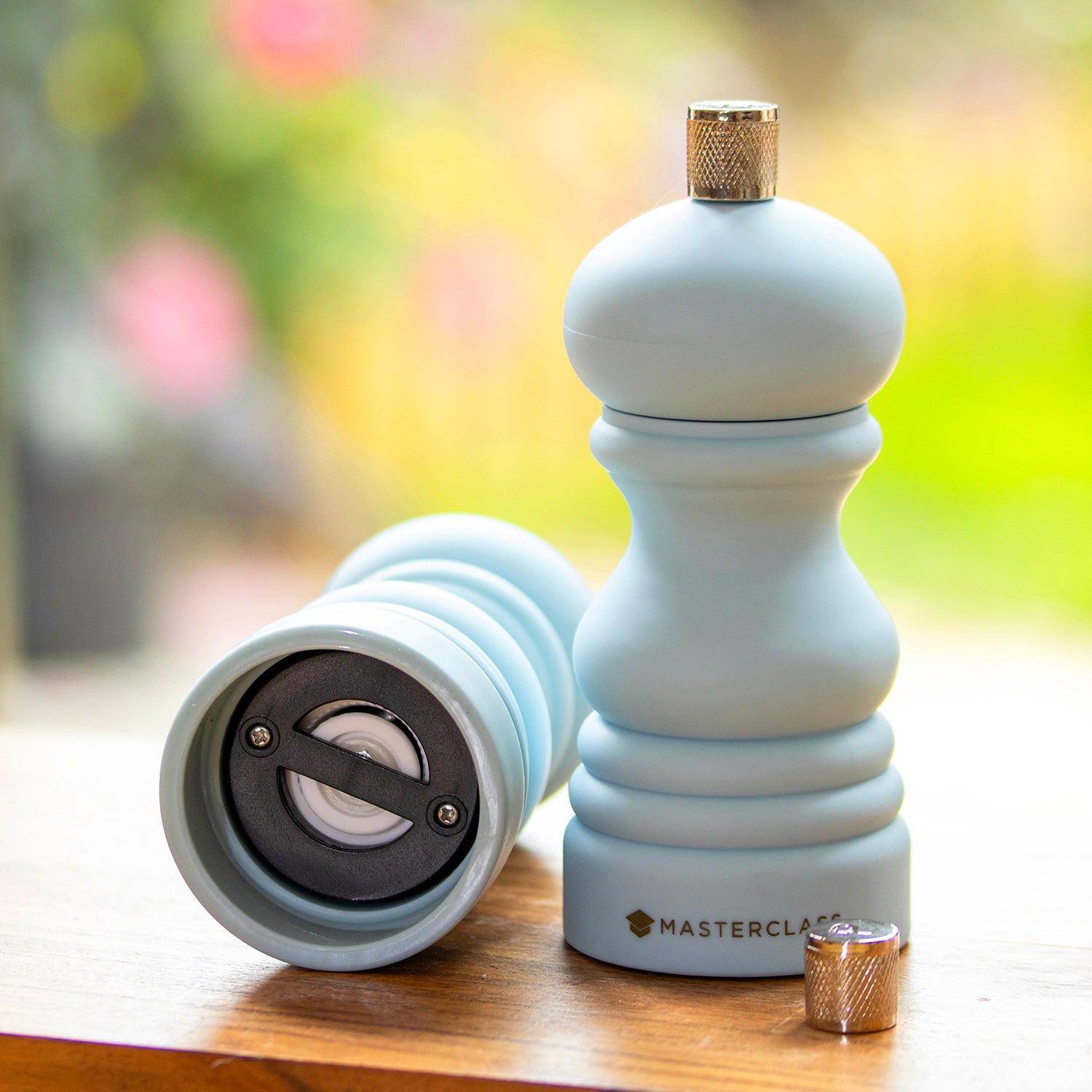 Set Of 2 Sky Blue Salt & Pepper Mills