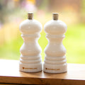 Set Of 2 Glossy White Salt & Pepper Mills