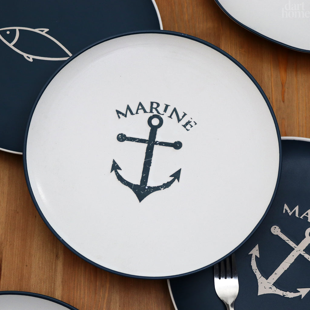 Set Of 6 Nautical Dinner Plates