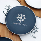 Set Of 6 Nautical Dinner Plates