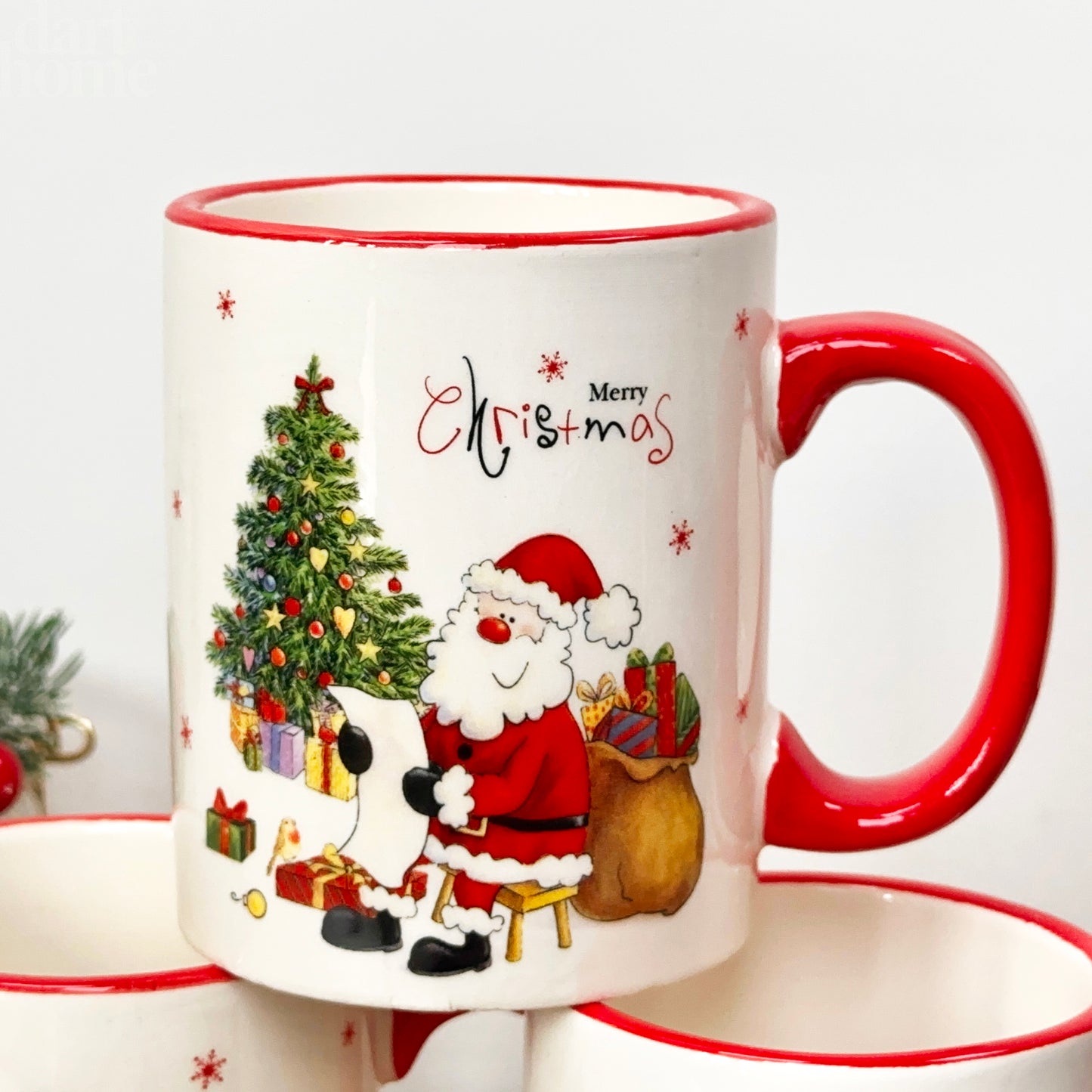 Set Of 3 Merry Christmas Mugs