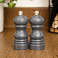 Set Of 2 Glossy Grey Salt & Pepper Mills