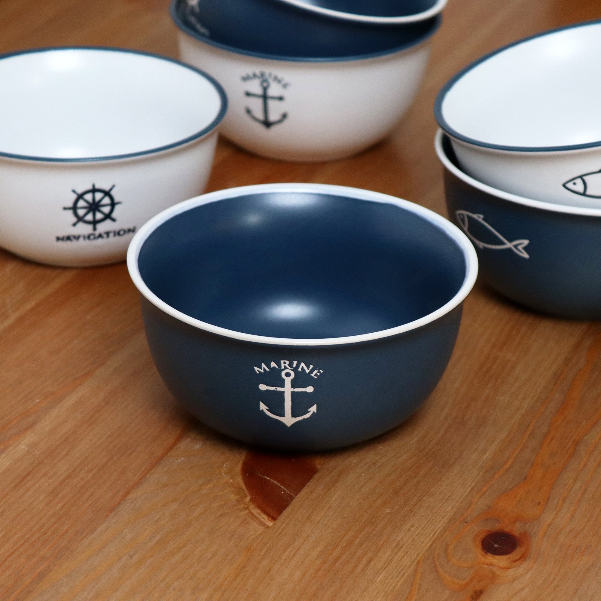 Set mit 6 nautischen Müslischalen