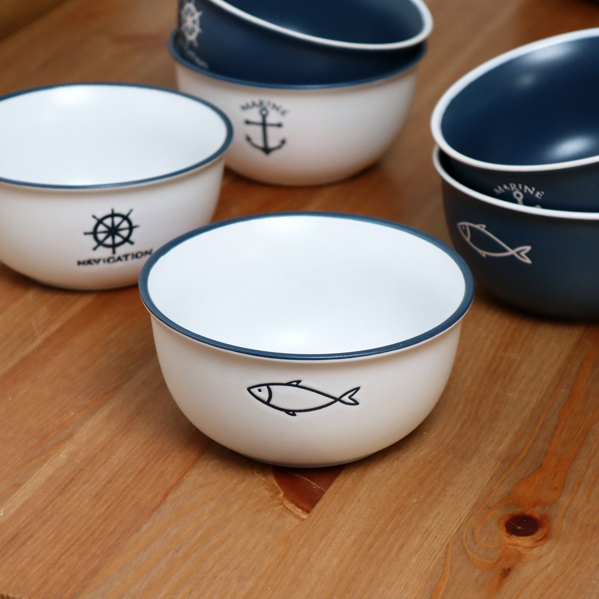 Set mit 6 nautischen Müslischalen