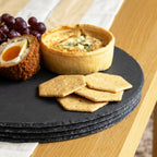 Set Of 4 Round Slate Platters