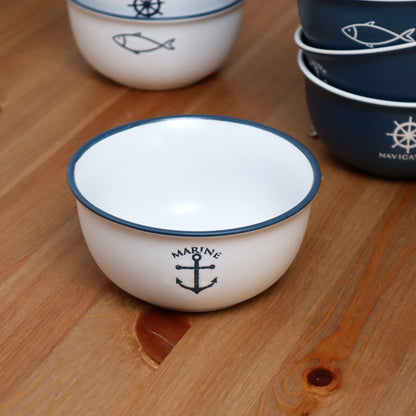 Set Of 6 Nautical Cereal Bowls