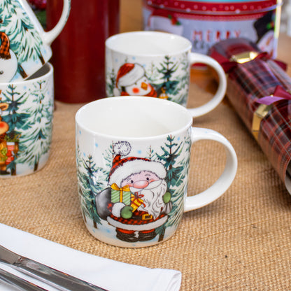 Set Of 4 Christmas Friends Mugs