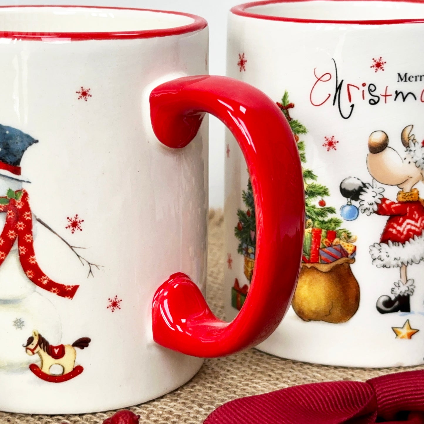 Set Of 3 Merry Christmas Mugs