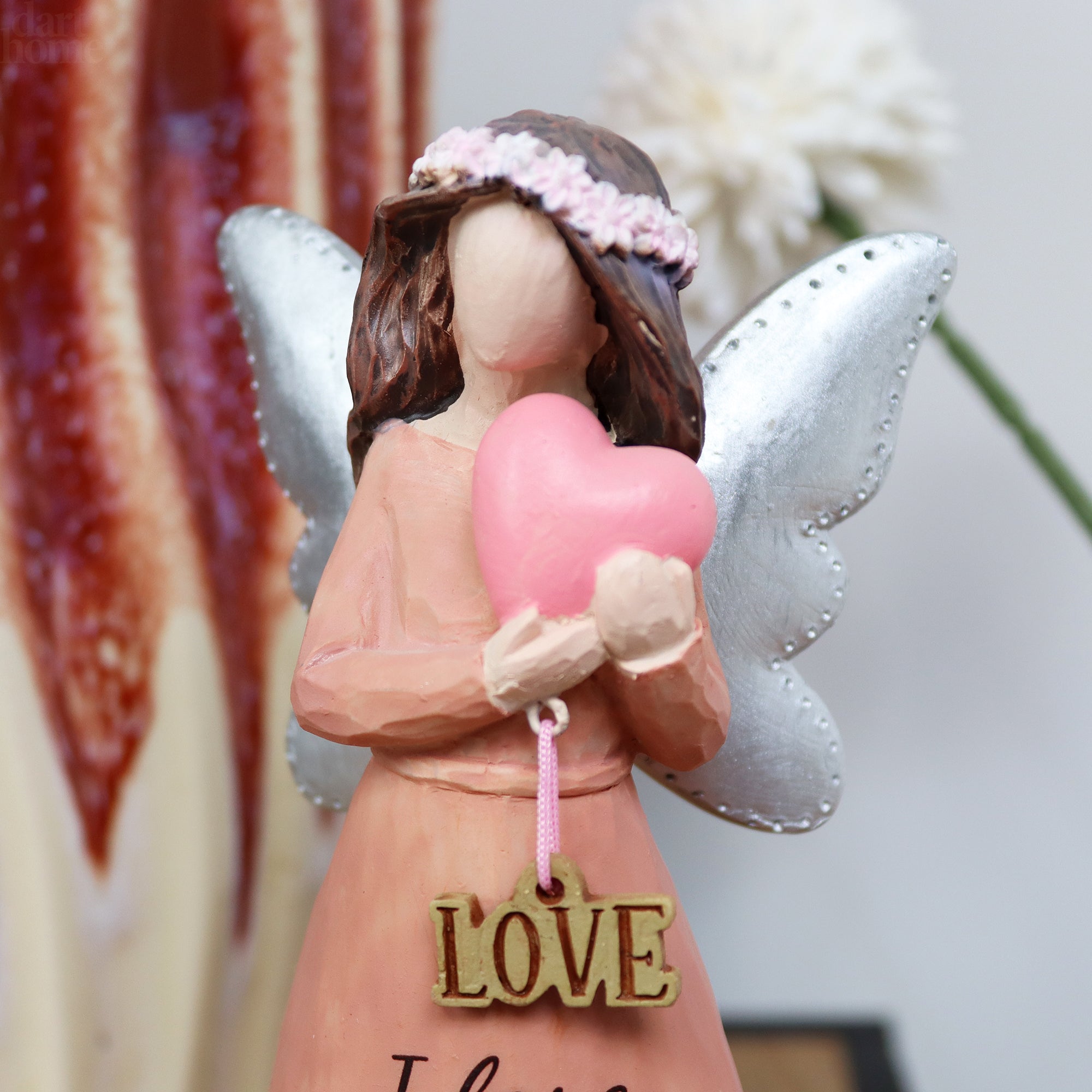 Pink Love Angel Lady Figurine