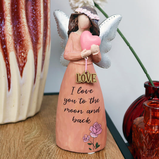 Pink Love Angel Lady Figurine