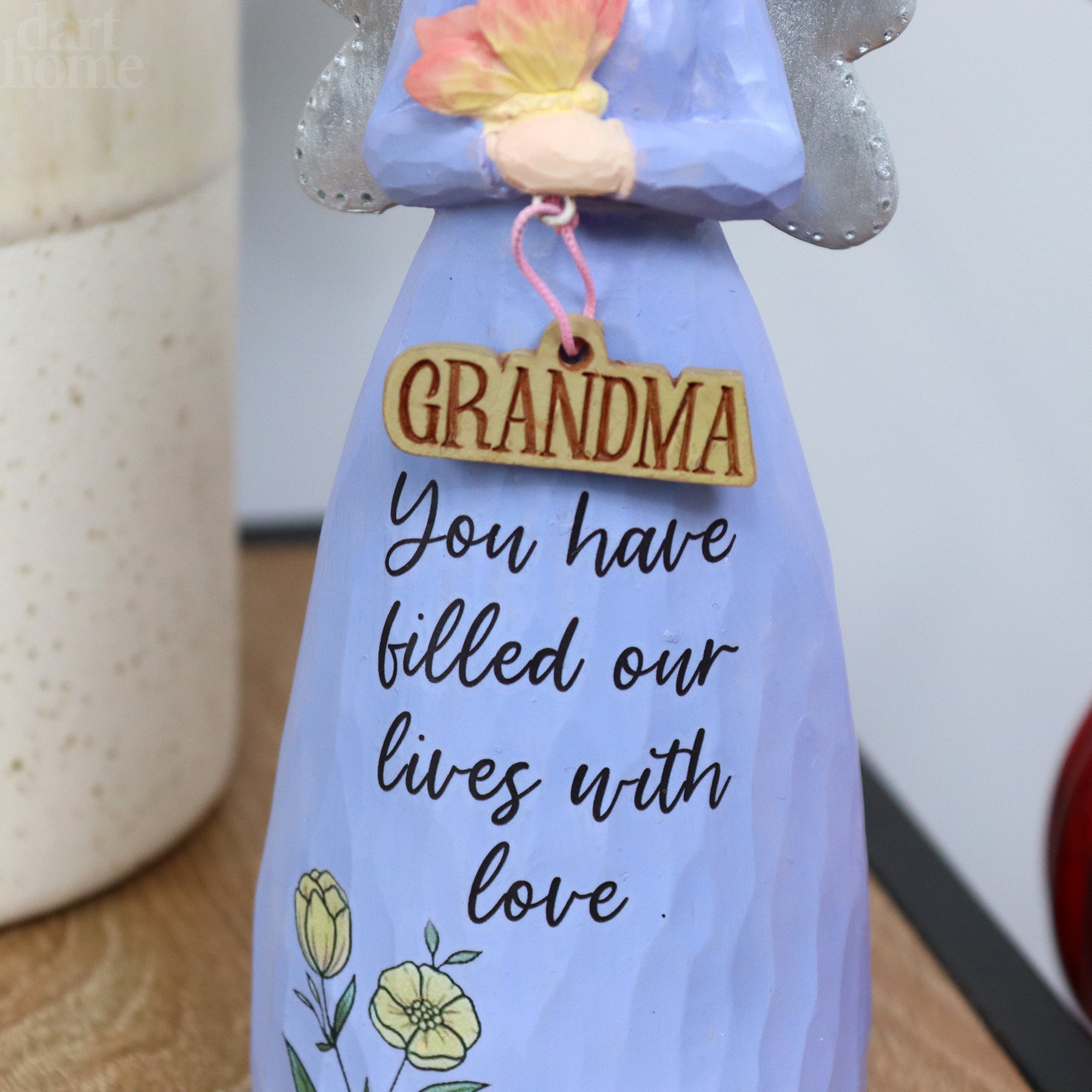 Blue Grandma Angel Lady Figurine