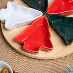 Christmas Tree Lazy Susan Rotating Serving Set