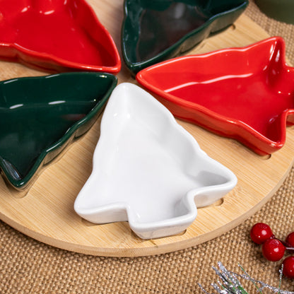 Christmas Tree Lazy Susan Rotating Serving Set