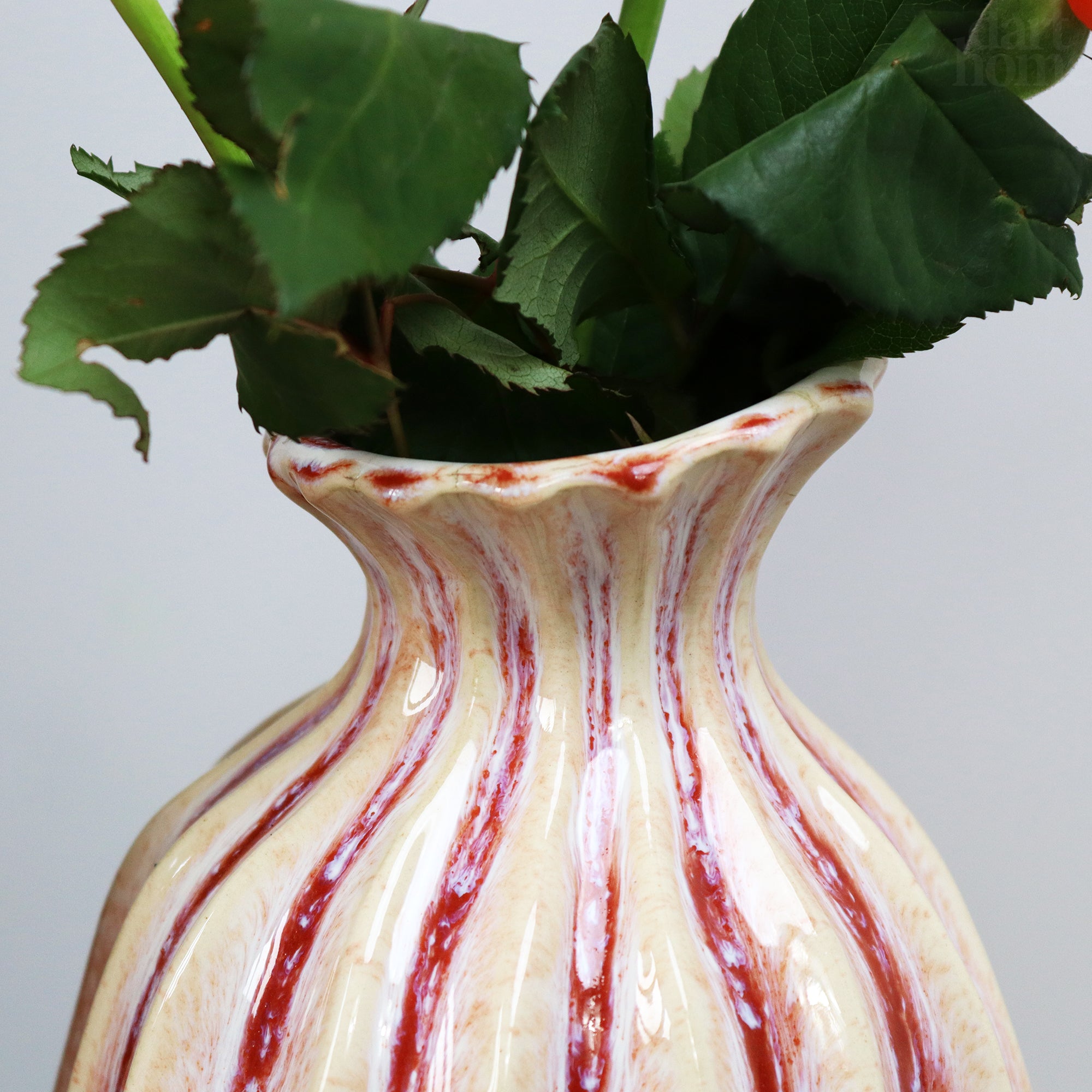 Rosa reaktive Glasur-Magma-Flaschenvase