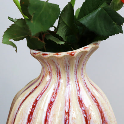 Pink Reactive Glaze Magma Bottle Vase