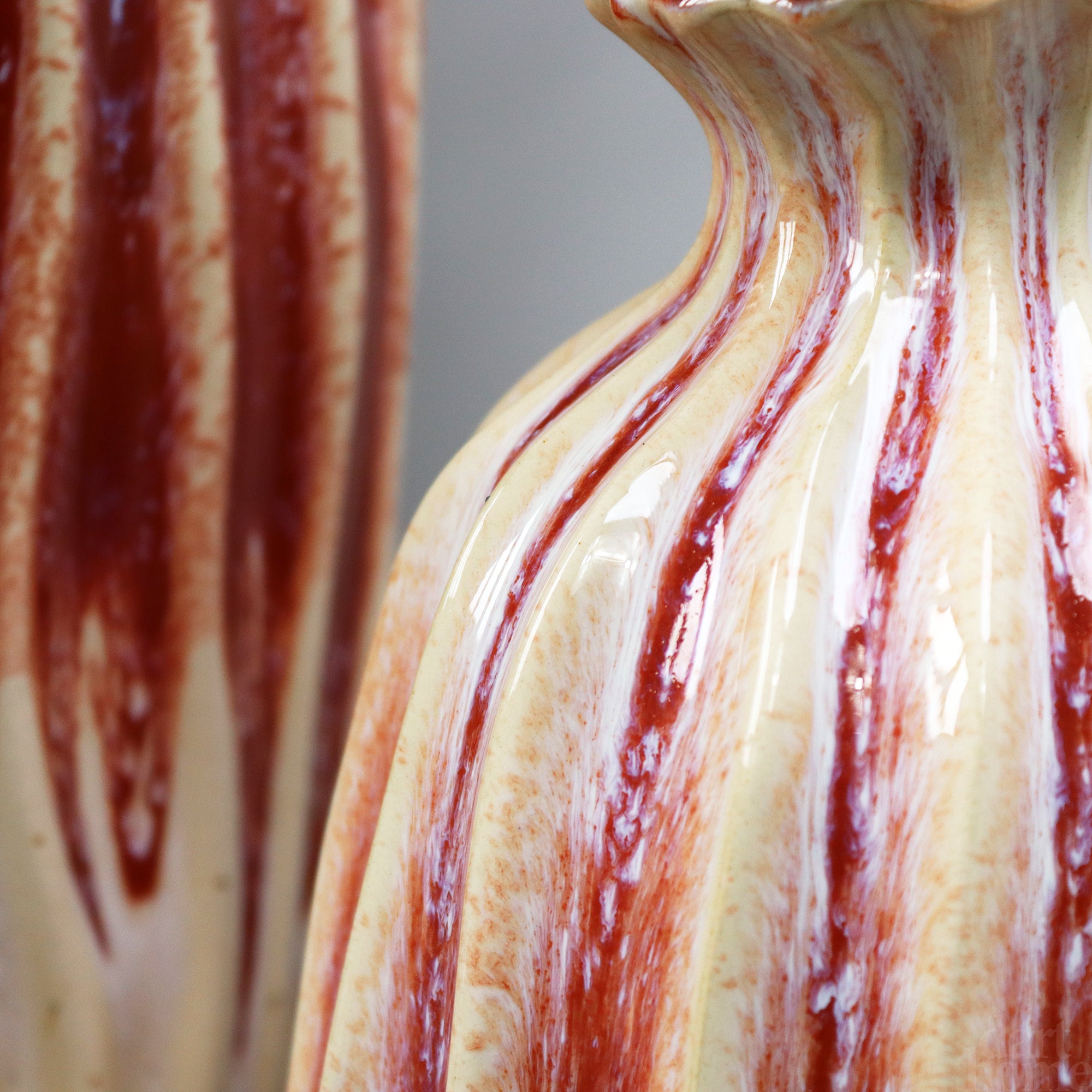 Rosa reaktive Glasur-Magma-Flaschenvase