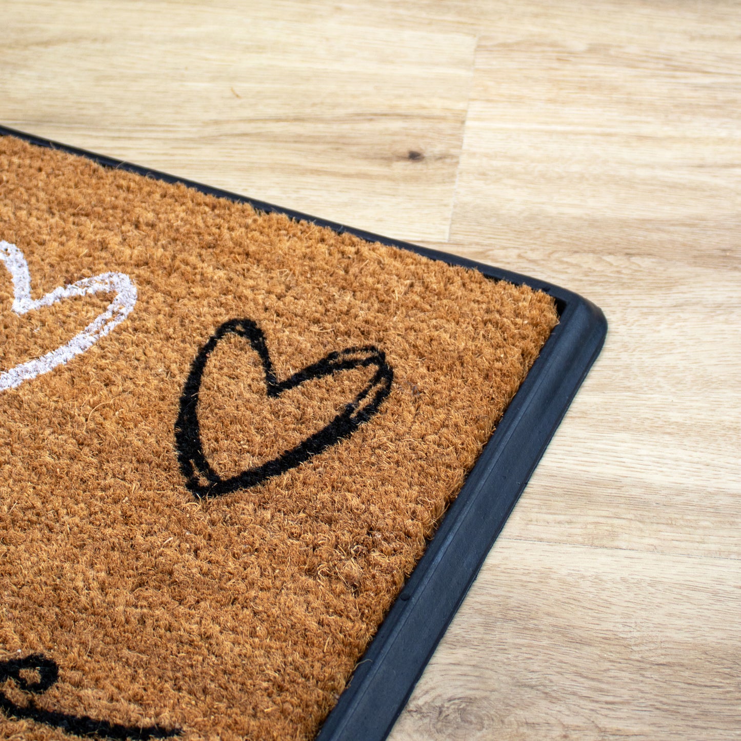 Hearty Welcome Rubber And Coir Doormat