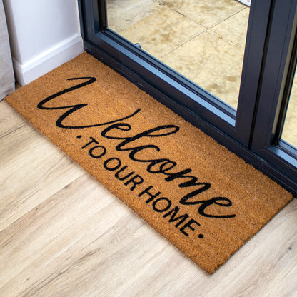 Welcome To Our Home Patio Coir Doormat