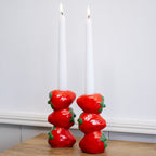 Set Of 2 Strawberry Stack Candlestick Holders