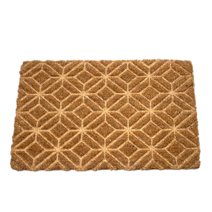 Square Geo Pressed Coir Doormat