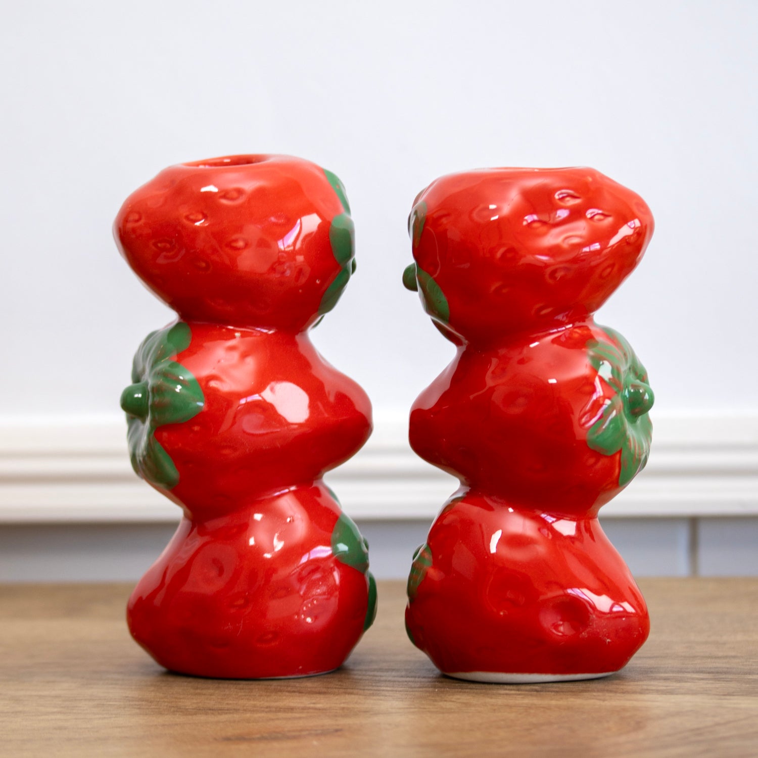 Set Of 3 Multi Fruit Stack Candlestick Holders