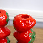 Set Of 2 Strawberry Stack Candlestick Holders