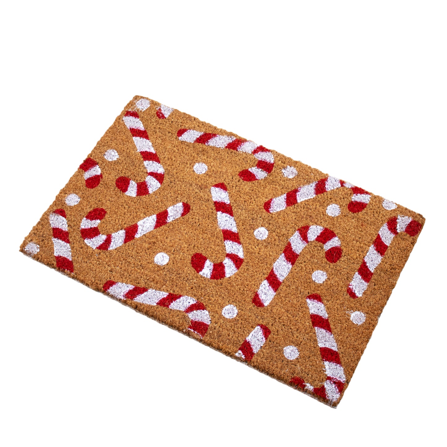 Candy Cane Latex Backed Coir Doormat