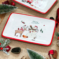 Christmas Snowman Scene Serving Plate