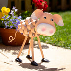 Pink Metal Pig Ornament