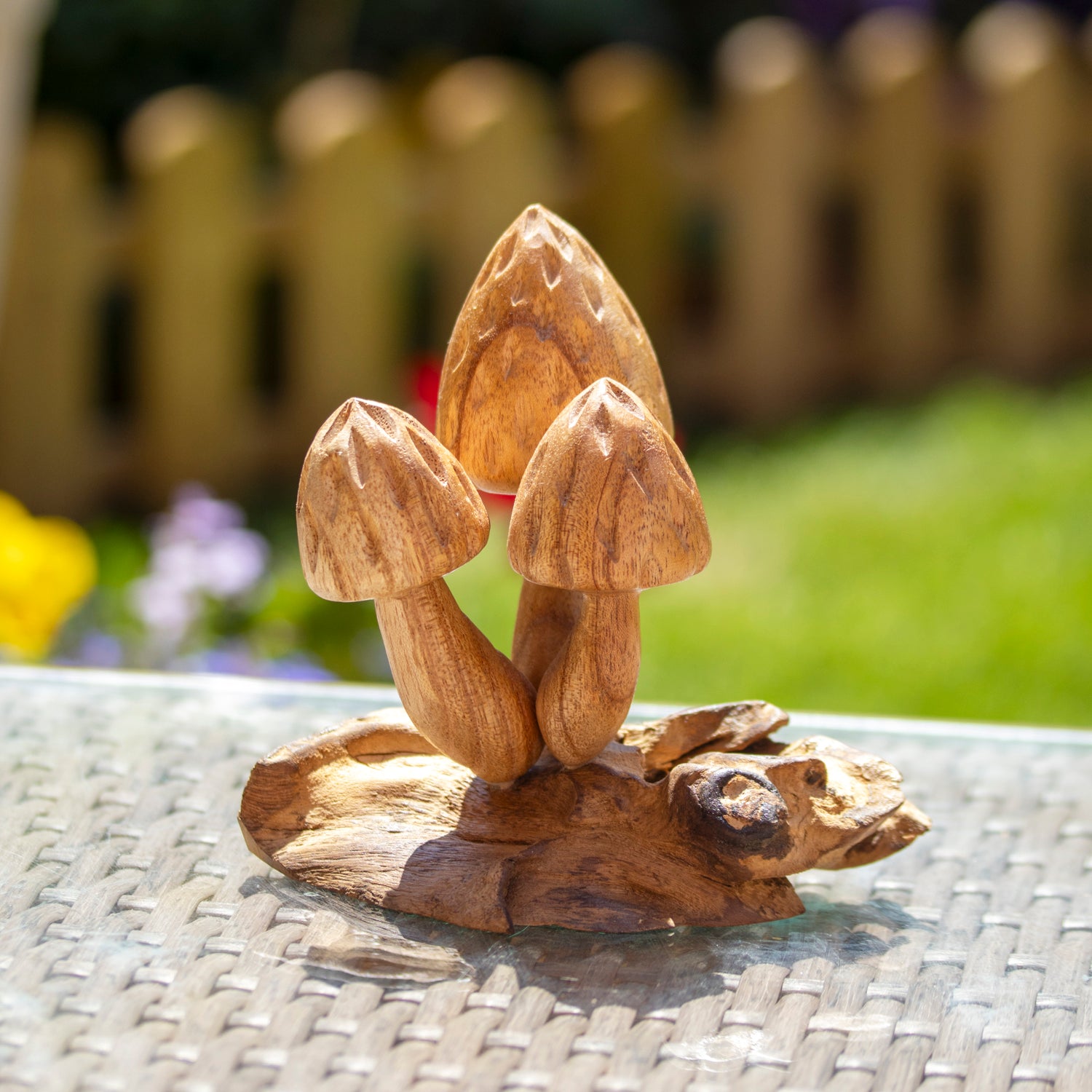 Teak Root Strawberry Bali Mushroom Ornament