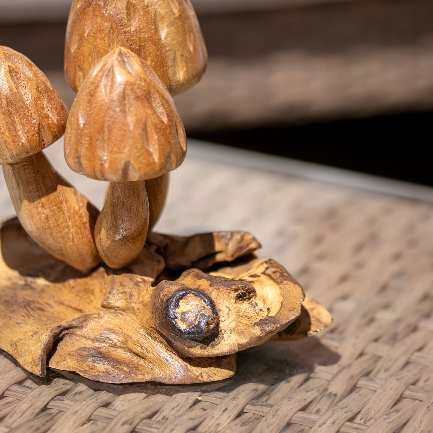 Teak Root Strawberry Bali Mushroom Ornament