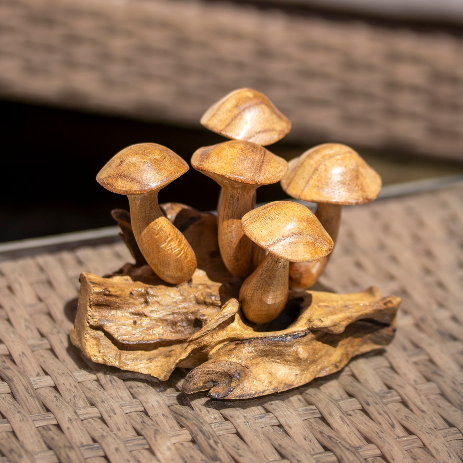 Teak Root Wavy Cap Mushroom Ornament