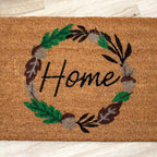 Autumn Home Wreath Latex Back Doormat 75 x 45cm