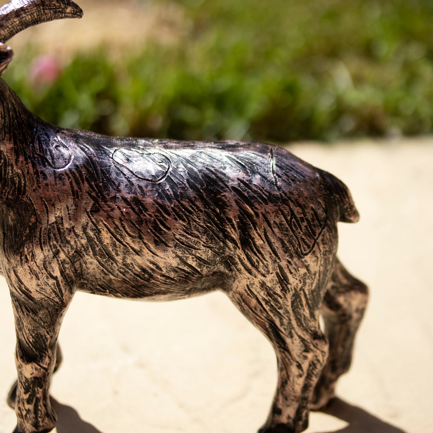 Bronze Goat Garden Ornament