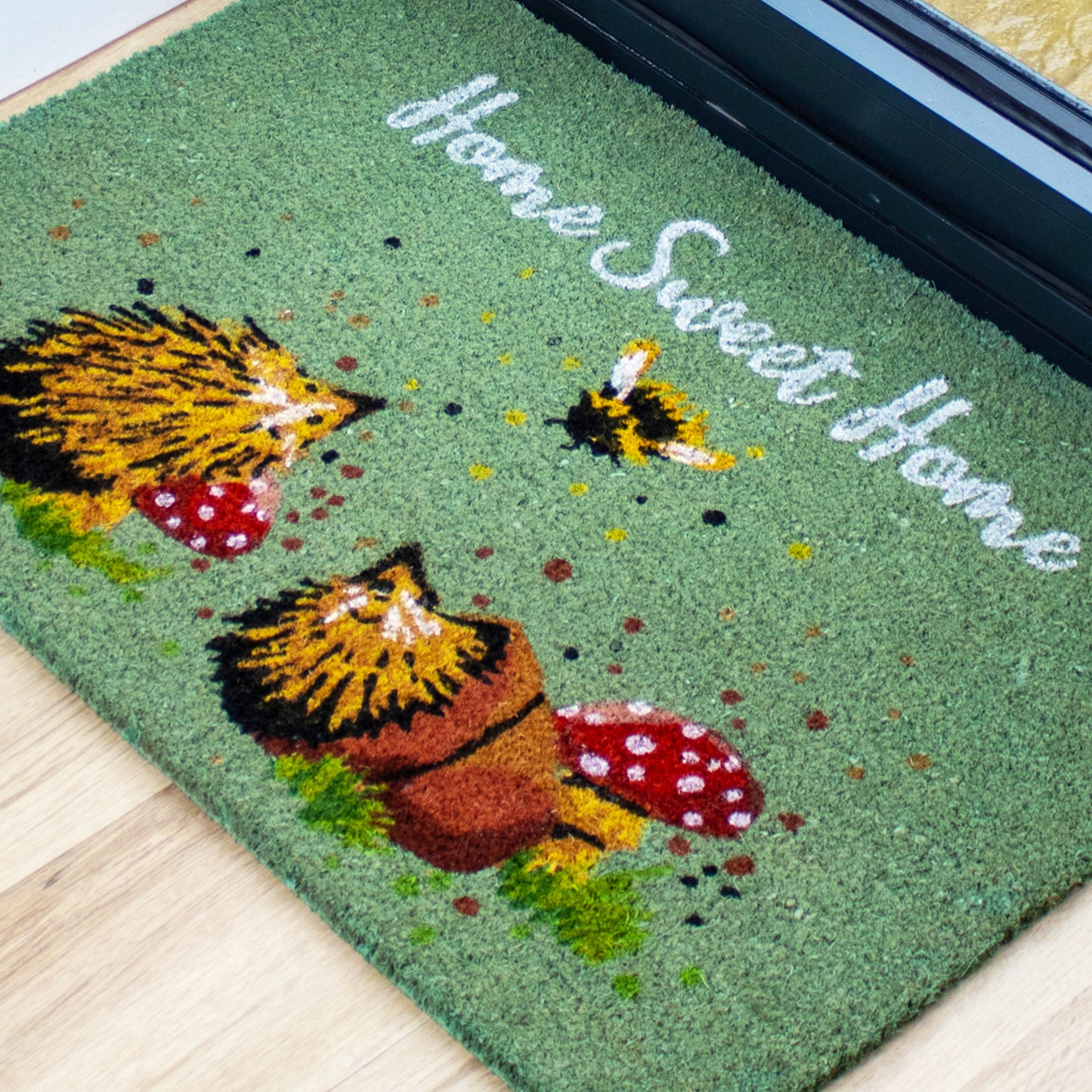 Home Sweet Home Hedgehogs Latex Backed Coir Doormat 75x50cm