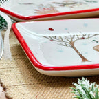 Servierteller mit Weihnachtsmann-Szene