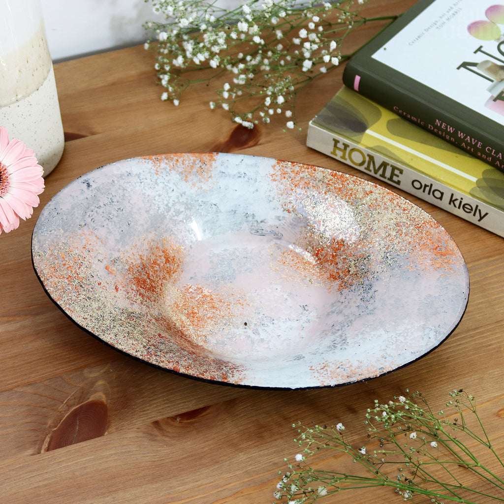 Abstract Aura Copper Decorative Bowl