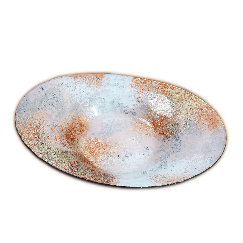 Abstract Aura Copper Decorative Bowl