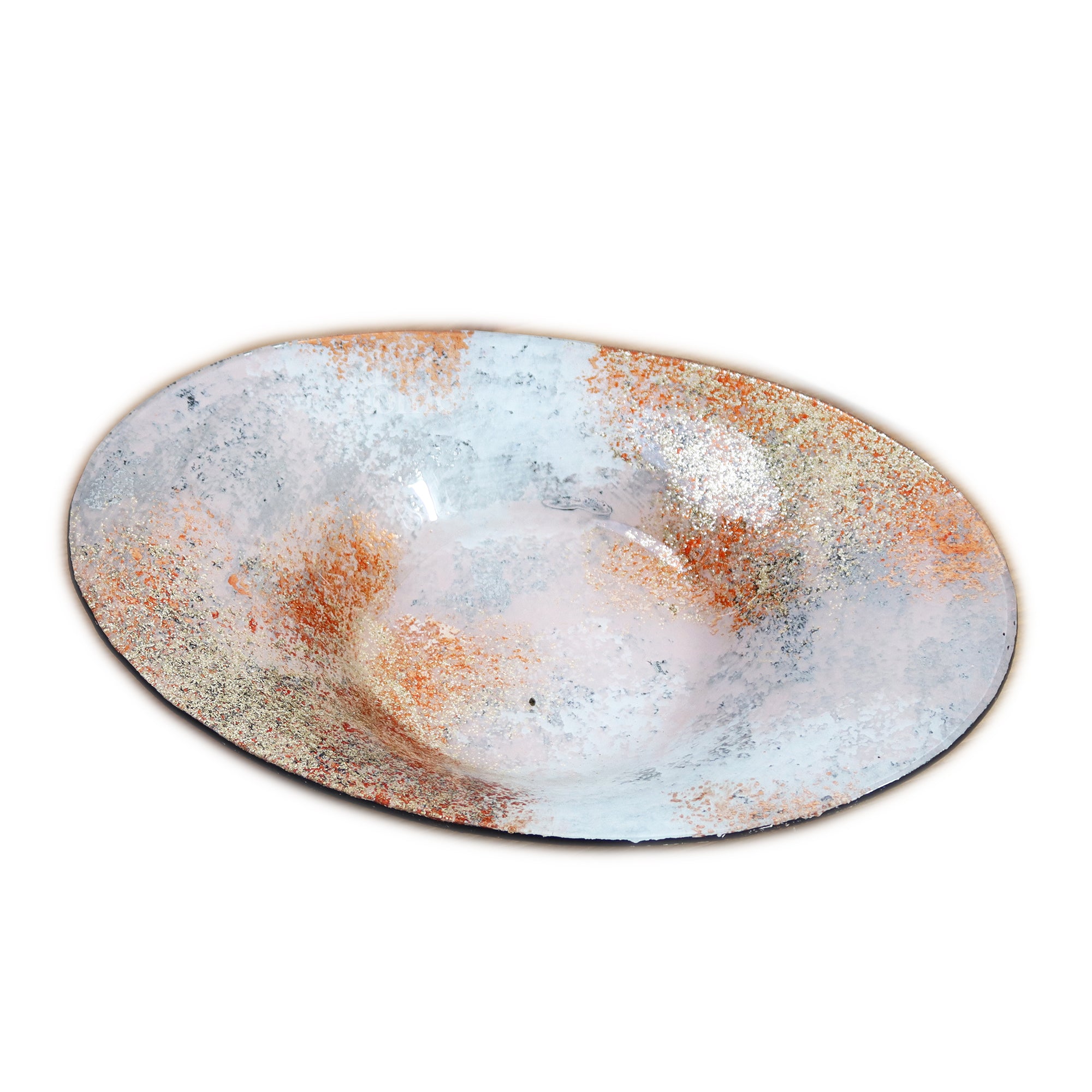 Abstract Aura Copper Decorative Bowl