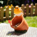 Vogelhäuschen „Robin On Plant Pot“.