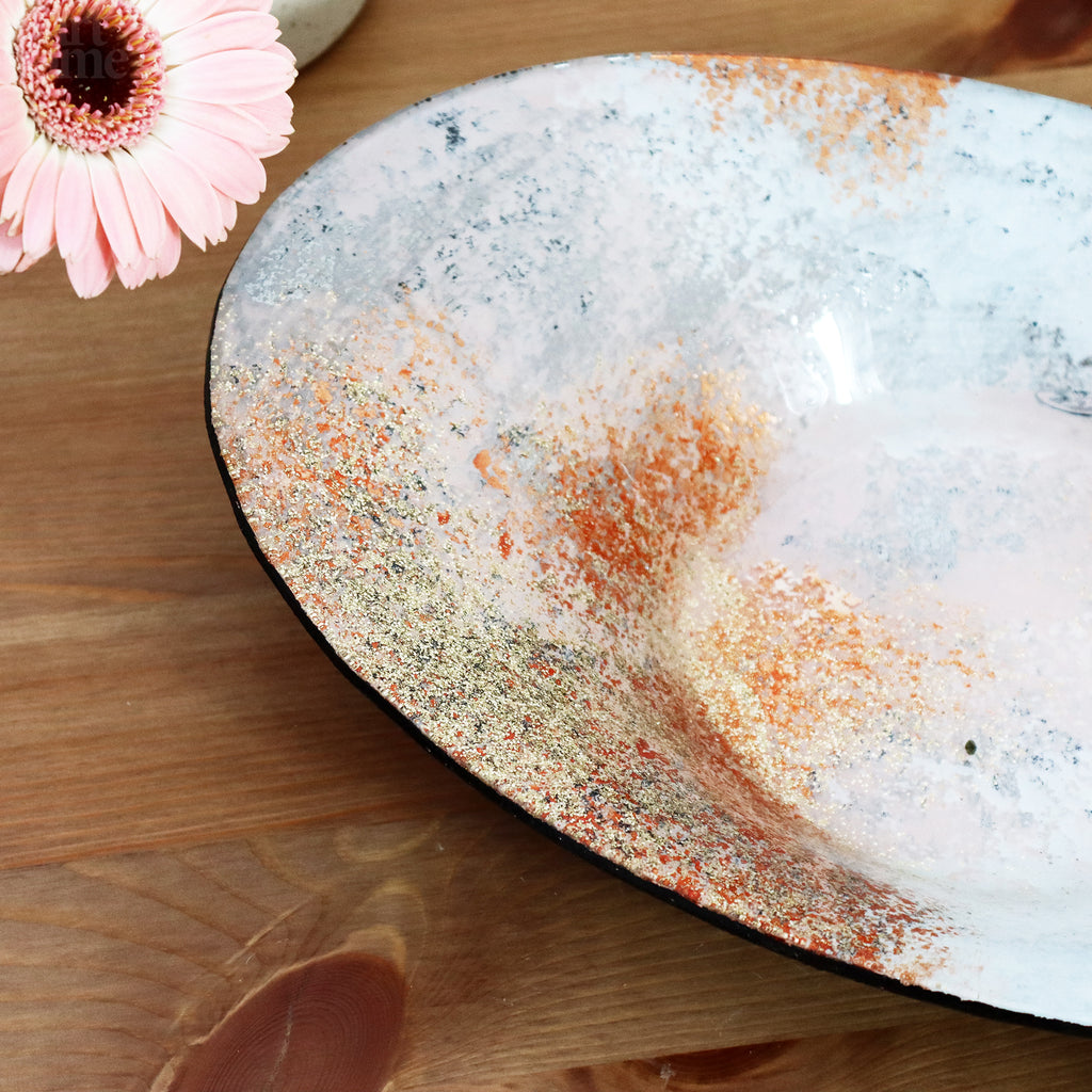 Abstract Aura Copper Decorative Bowl