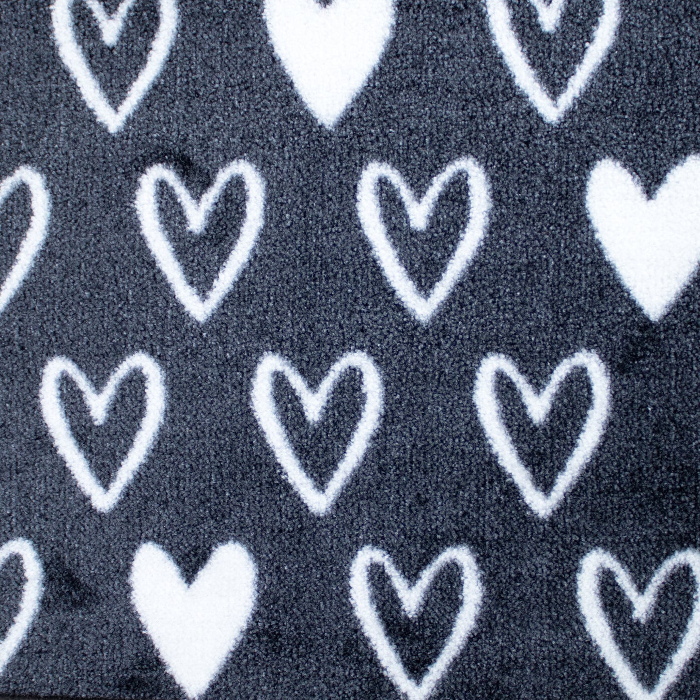 Grey Love Heart Washable Doormat