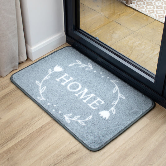 Sage Home Wreath Washable Doormat