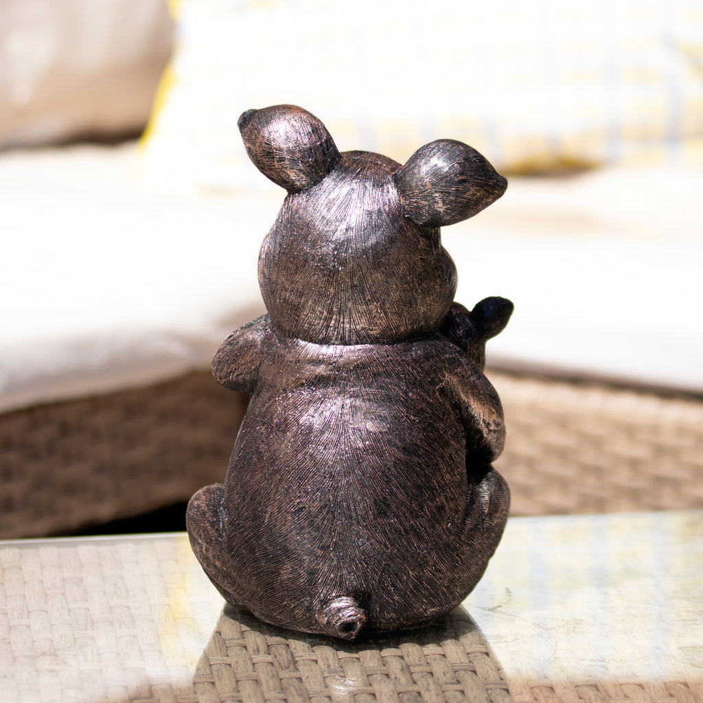 Bronze Piggy Pair Garden Ornament