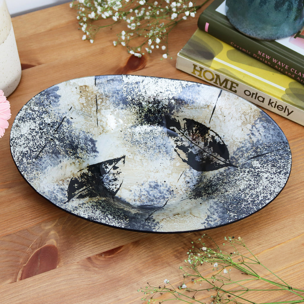 Abstract Vincenza Leaf Decorative Bowl