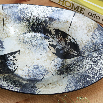 Abstract Vincenza Leaf Decorative Bowl