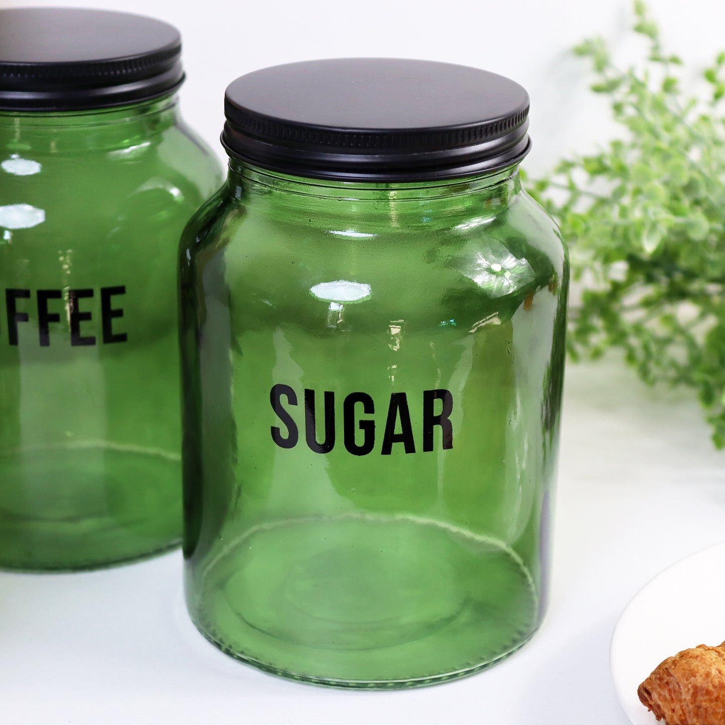 Retro Green Tea Coffee Sugar Canisters